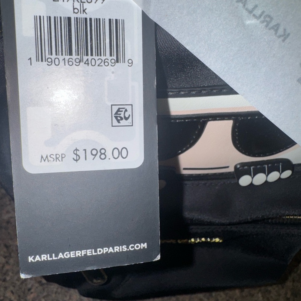 Karl Lagerfeld Black Backpack NWT - Picture 2 of 4
